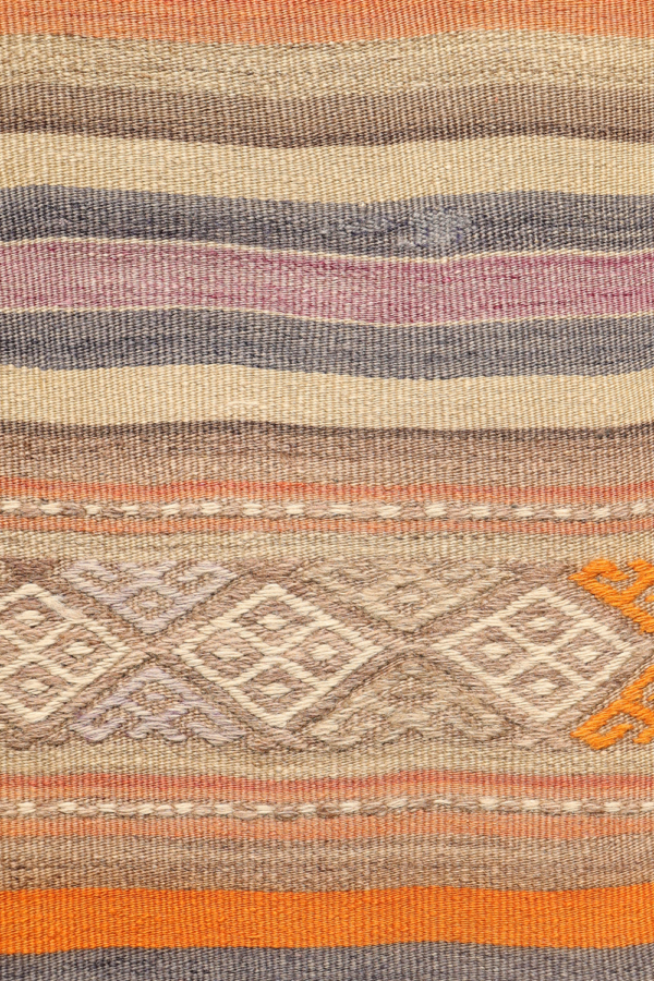 Semi-antique Balikesir kilim from Turkey. 280x72 cms - Image 6