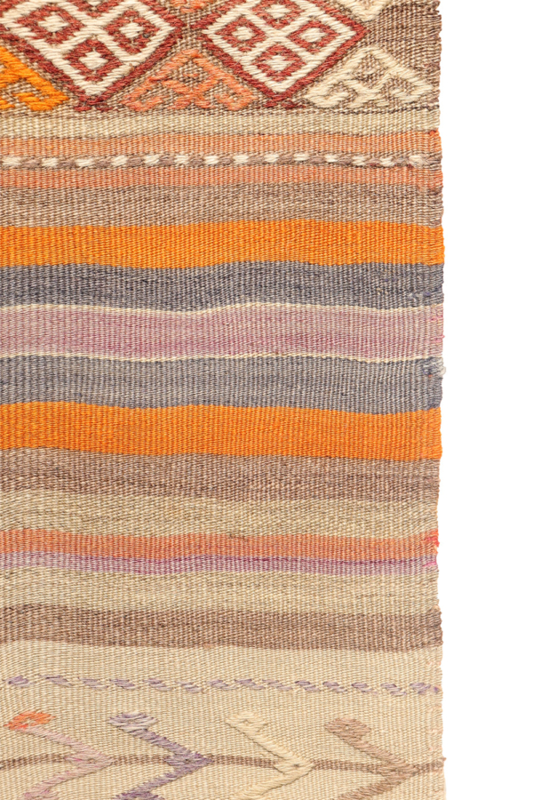 Semi-antique Balikesir kilim from Turkey. 280x72 cms - Image 3