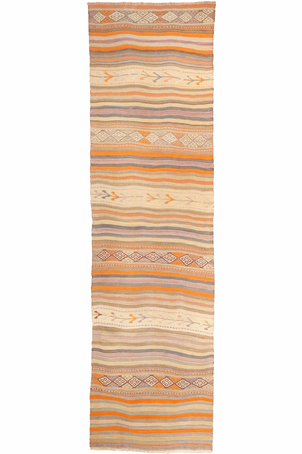 Semi-antique Balikesir kilim from Turkey. 280x72 cms - Image 8