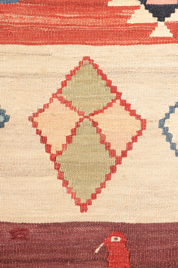 Vintage Qashqai kilim from Iran. 289x105 cms - Image 4
