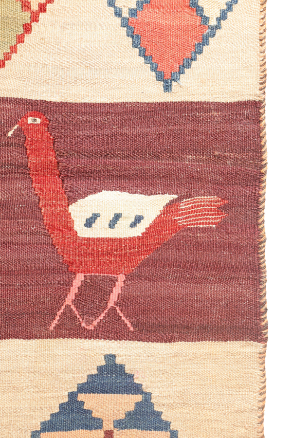 Vintage Qashqai kilim from Iran. 289x105 cms - Image 9