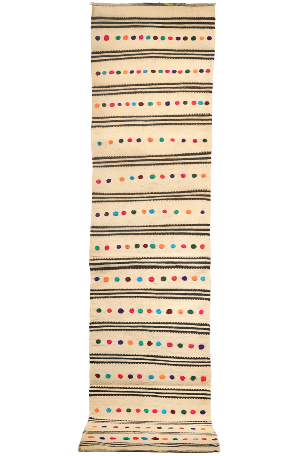 Kilim vintage de pasillo Qashqai, Irán. 346x83 cms - Imagen 2