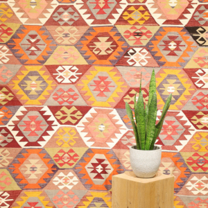 Vintage Tavas kilim from Turkey. 285x183 cms