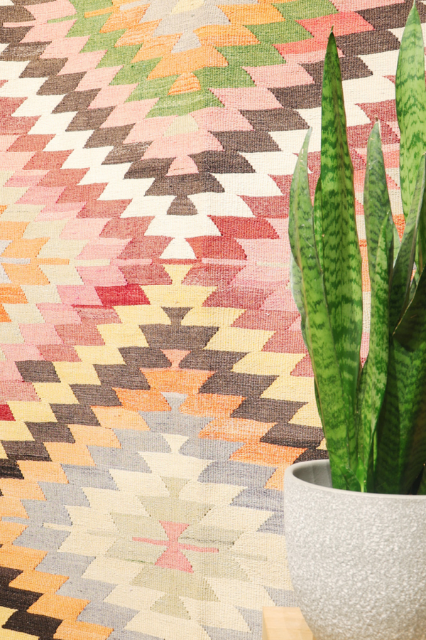 Kilim vintage de Denizli, Turquía. 285x202 cms - Imagen 3