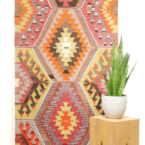 Semi-antique Salihi kilim runner from Turkey. 292x87 cms
