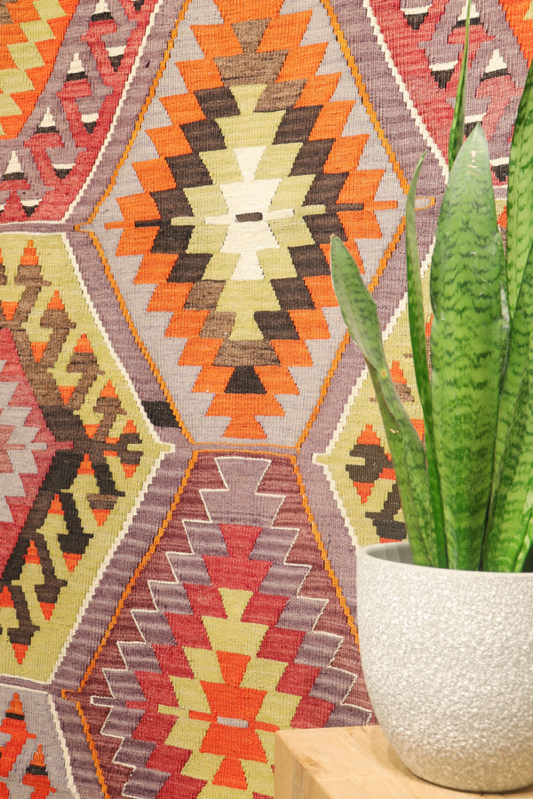 kilim semi antiguo de pasillo de Salihi, Turquía. 292x87 cms - Imagen 3