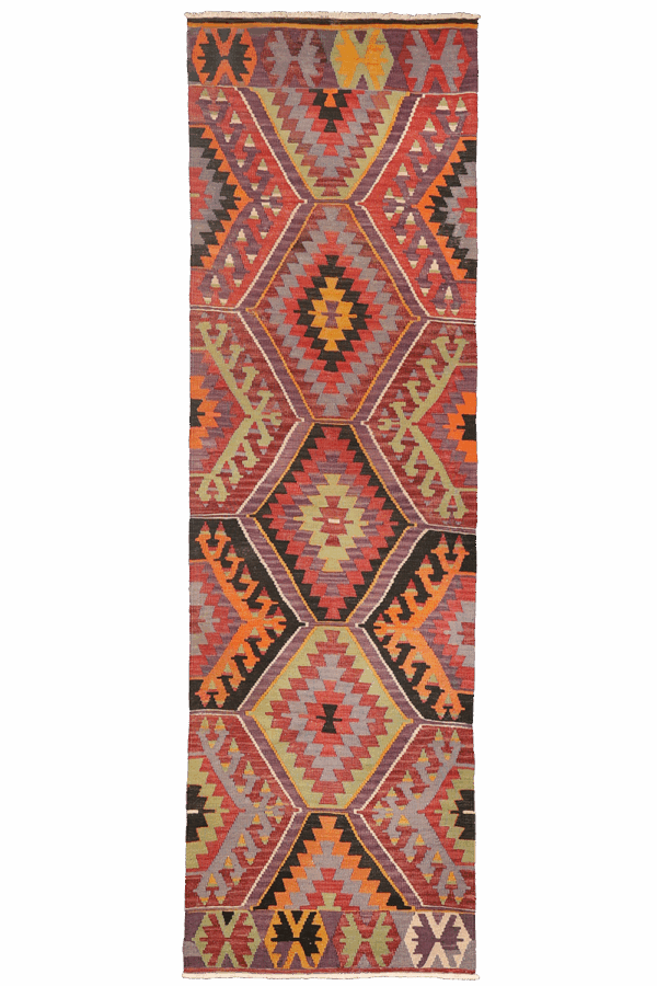 Semi-antique Salihi kilim runner from Turkey. 267x82 cms - Image 10