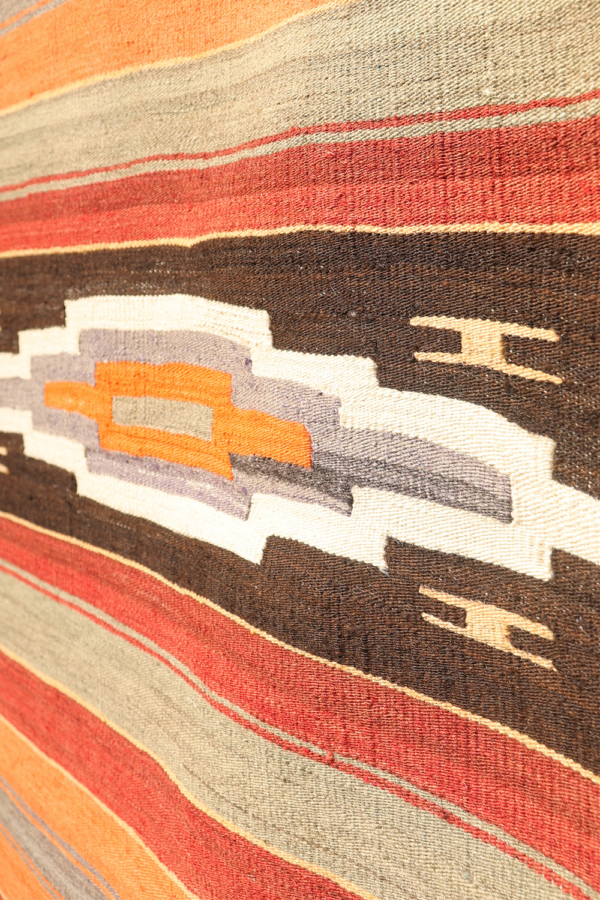 Semi-antique Acipayam kilim from Turkey. 247x60 cms - Image 5