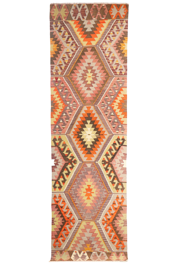 Kilim semi antiguo de Salihi, Turquía. 296x85 cms - Imagen 2