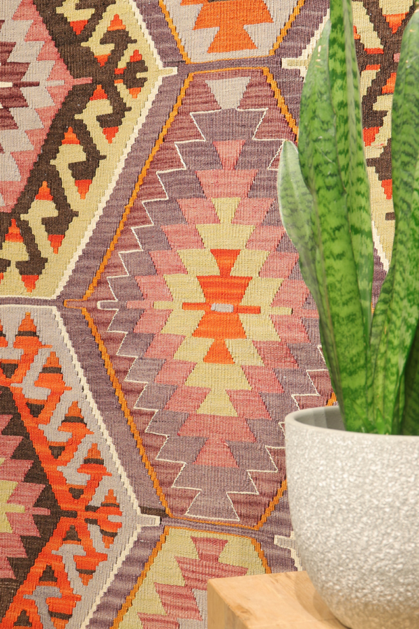 Kilim semi antiguo de Salihi, Turquía. 296x85 cms - Imagen 3