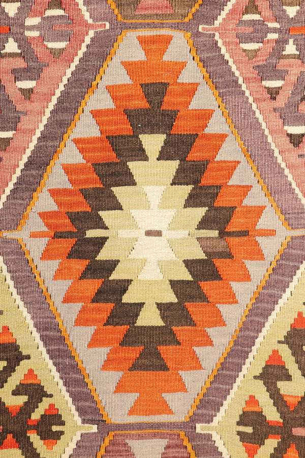 Kilim semi antiguo de Salihi, Turquía. 296x85 cms - Imagen 4