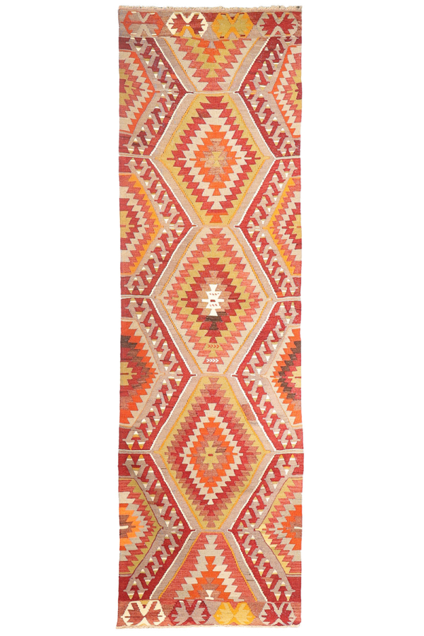Kilim semi-antiguo de Salihli, Turquía. 292x85 cms - Imagen 2