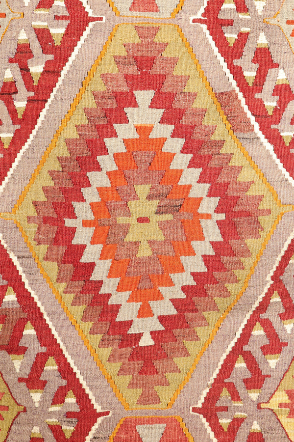Kilim semi-antiguo de Salihli, Turquía. 292x85 cms - Imagen 4