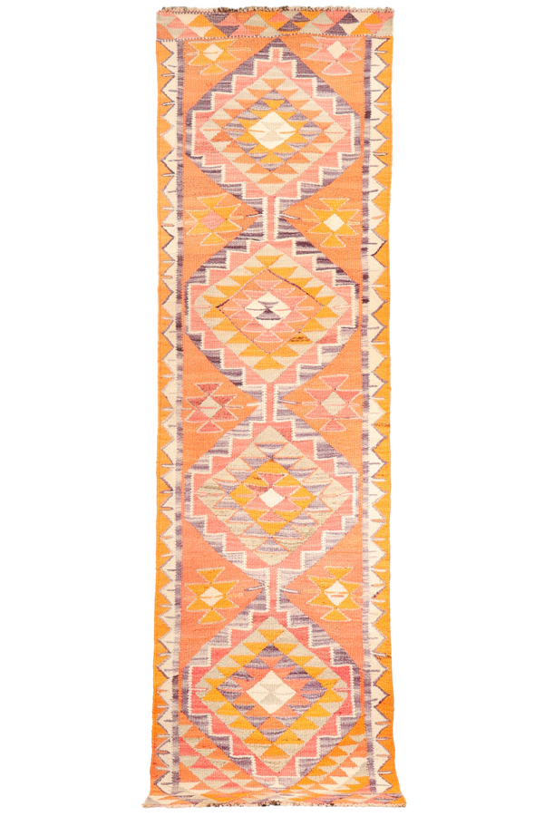 Vintage Herki Kurdish runner from Iraq. 300x87 cms - Image 2
