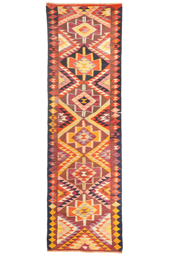 Vintage Herki Kurdish runner from Iraq. 270x88 cms - Image 2
