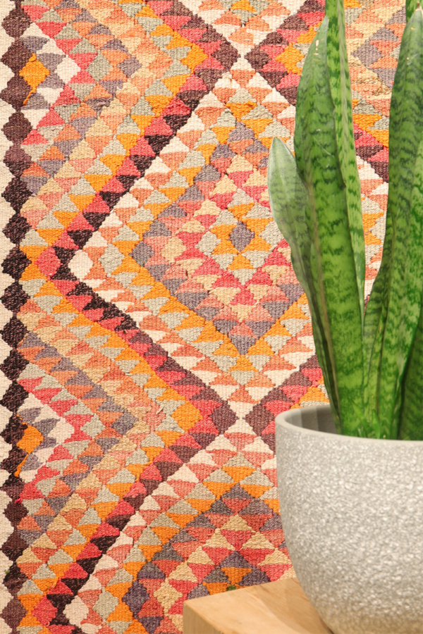 Kilim vintage de pasillo Herki kurdo de Iraq. 340x95 cms - Imagen 3