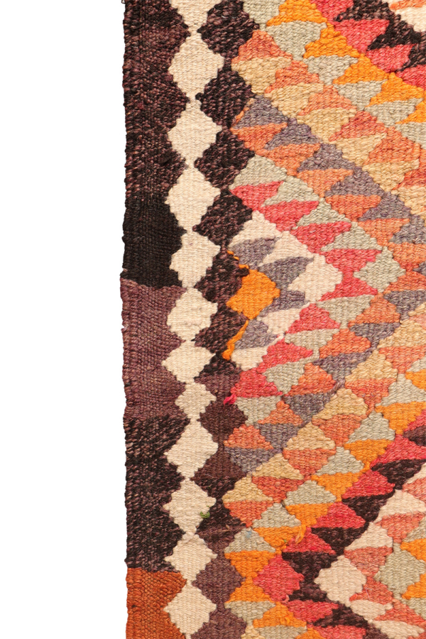 Kilim vintage de pasillo Herki kurdo de Iraq. 340x95 cms - Imagen 8
