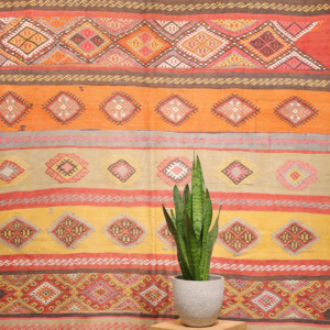 Semi-antique Corum kilim from Turkey. 230x155 cms