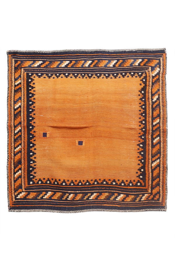 Semi-antique Afshar sofreh kilim from Iran. 115x115 cms - Image 2