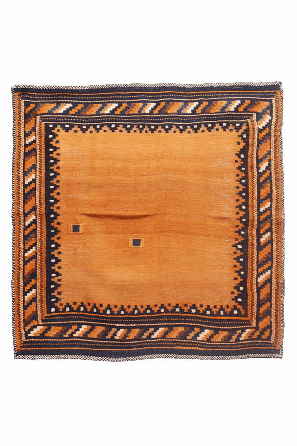 Semi-antique Afshar sofreh kilim from Iran. 115x115 cms - Image 6