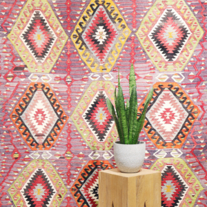 Vintage Denizli kilim from Turkey. 300x188 cms