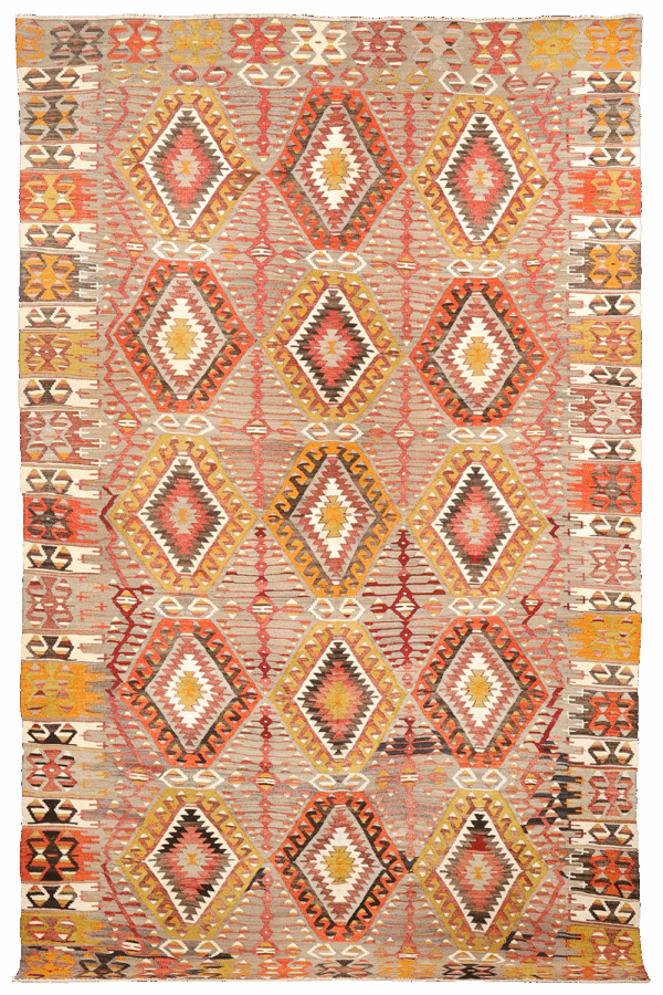 Kilim vintage de Denizli, Turquía. 300x182 cms - Imagen 10