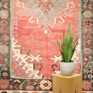 Semi-antique Usak kilim from Turkey. 280x181 cms
