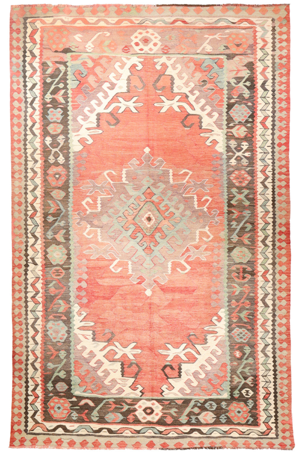 Kilim semi-antiguo de Usak, Turquía. 280x181 cms - Imagen 2