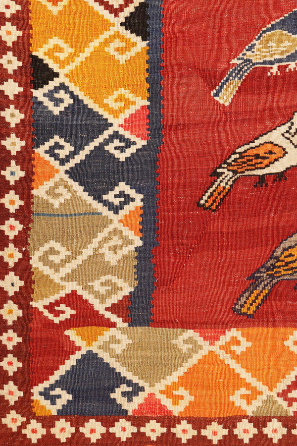 Vintage Qashqai kilim from Iran. 171x128 cms - Image 6