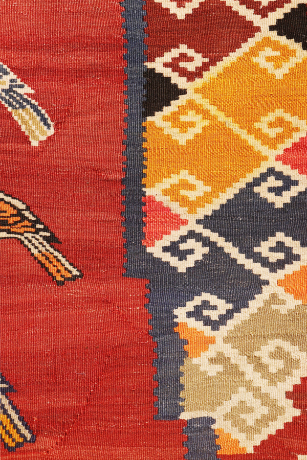 Vintage Qashqai kilim from Iran. 171x128 cms - Image 4