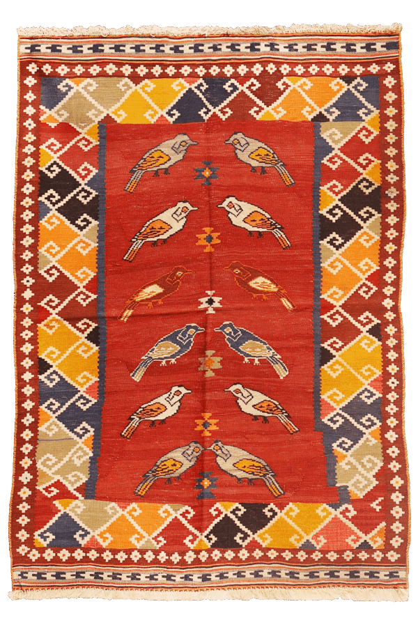 Vintage Qashqai kilim from Iran. 171x128 cms - Image 7
