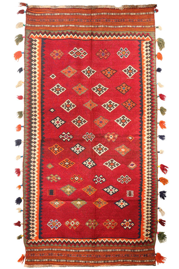 Kilim semi-antiguo Qashqai, Irán. 282x152 cms - Imagen 2