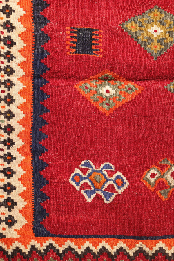 Kilim semi-antiguo Qashqai, Irán. 282x152 cms - Imagen 6