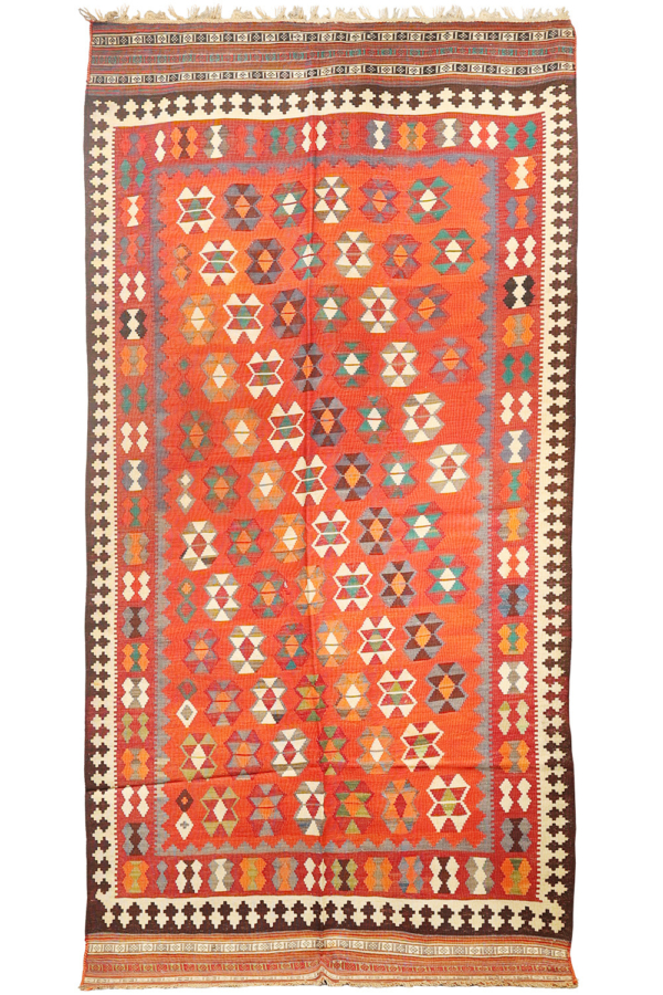 Kilim semi antiguo Qashqai, Irán. 296x157 cms - Imagen 2