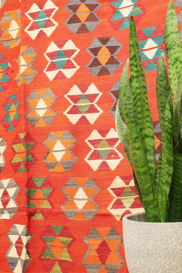 Kilim semi antiguo Qashqai, Irán. 296x157 cms - Imagen 3