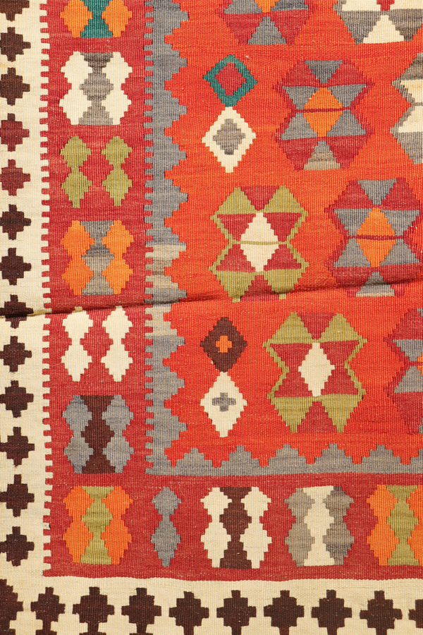Kilim semi antiguo Qashqai, Irán. 296x157 cms - Imagen 5