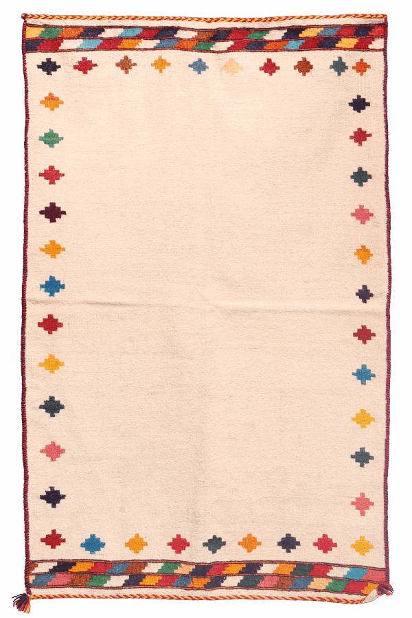 Vintage Qashqai sofreh kilim from Iran. 153x94 cms - Image 6