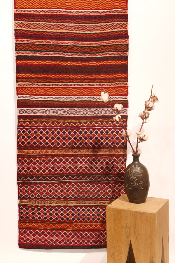 Kilim vintage Qashqai, Irán. 162x66 cms