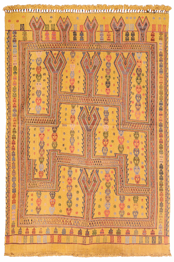 Vintage Obruk cicim kilim from Turkey. 172x133 cms - Image 8