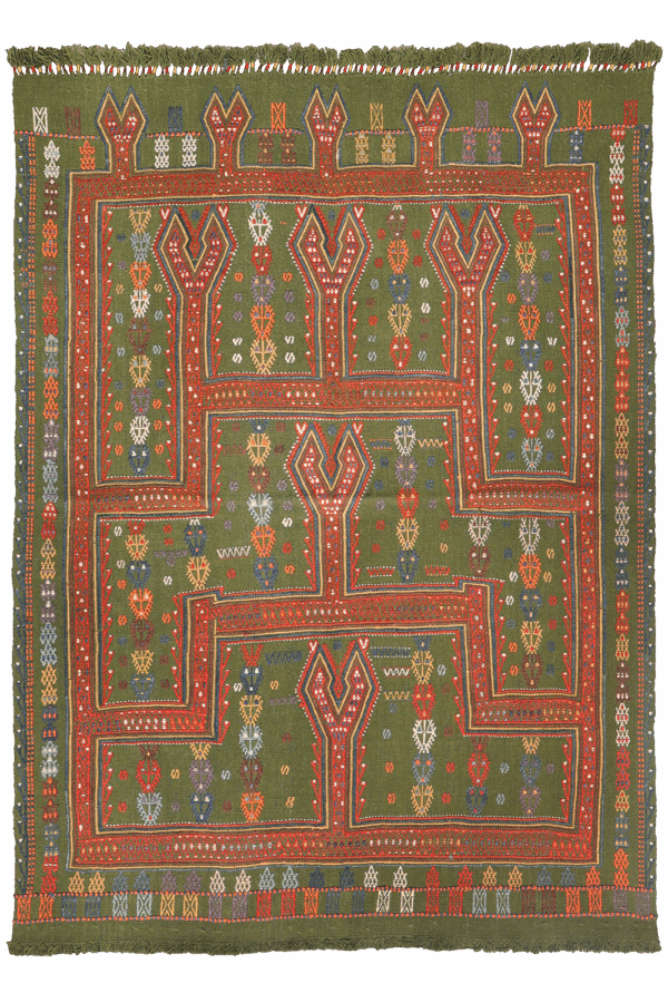 Vintage Obruk cicim kilim from Turkey. 174x130 cms - Image 9