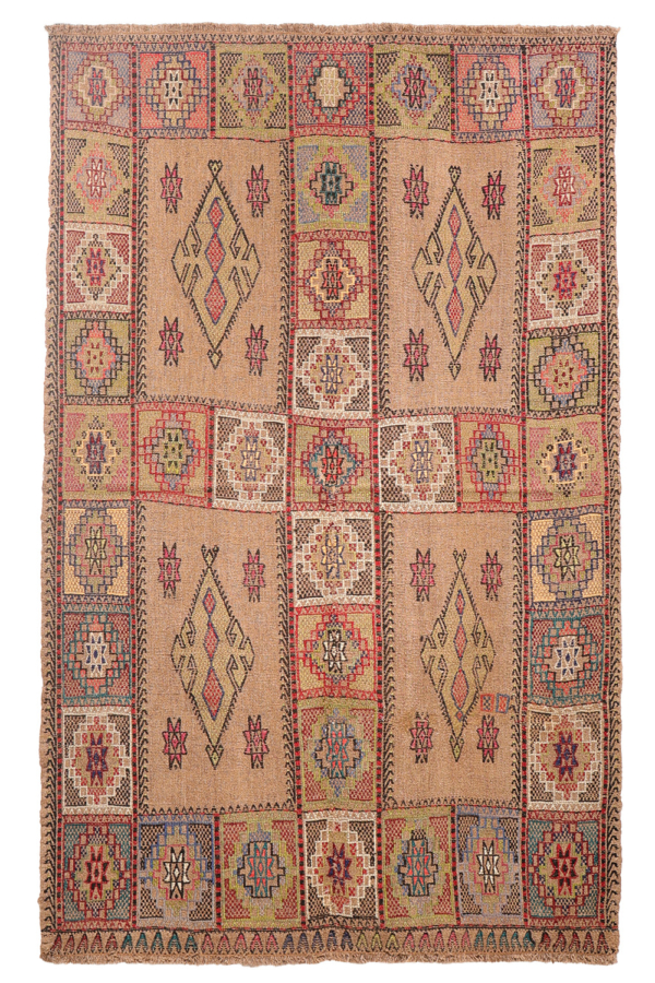 Semi-antique Obruk cicim kilim from Turkey. 175x122 cms - Image 2