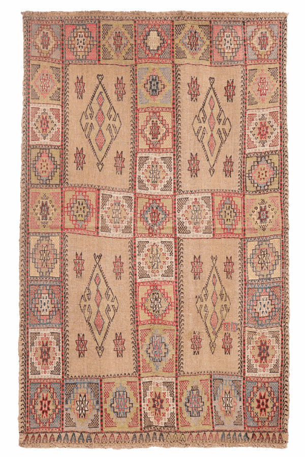 Semi-antique Obruk cicim kilim from Turkey. 175x122 cms - Image 9
