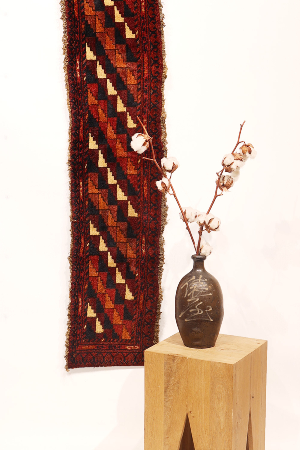 Semi-antique Turkman band from Afghanistan. 150x30 cms