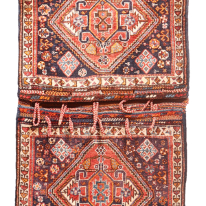 Alforja o khorjin antiguo Qashqai, Irán. 116x64 cms