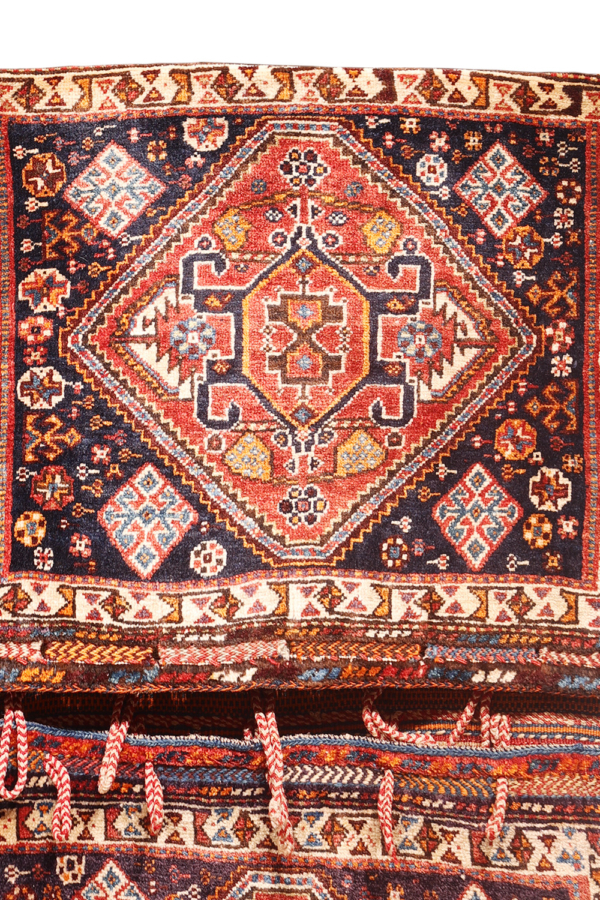 Alforja o khorjin antiguo Qashqai, Irán. 116x64 cms - Imagen 4