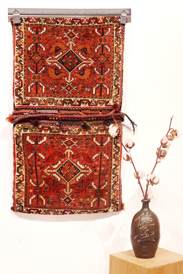 Alforja o Khorjin Qashqai semi antiguo, Irán. - Imagen 3