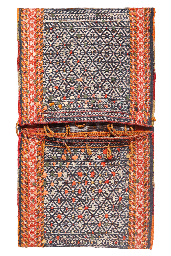 Alforja o Khorjin Qashqai antiguo, Irán. 89x51 cms