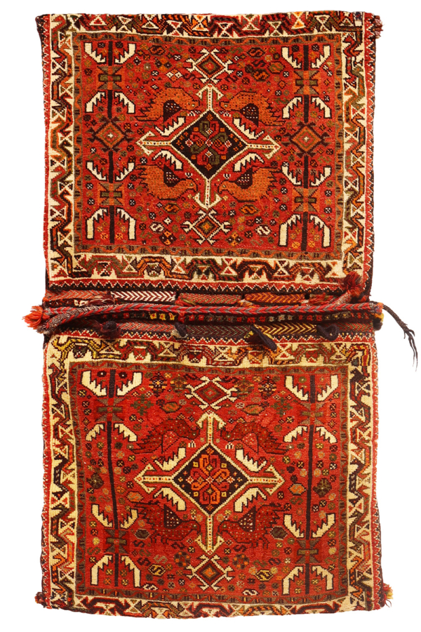Alforja o Khorjin Qashqai semi antiguo, Irán.