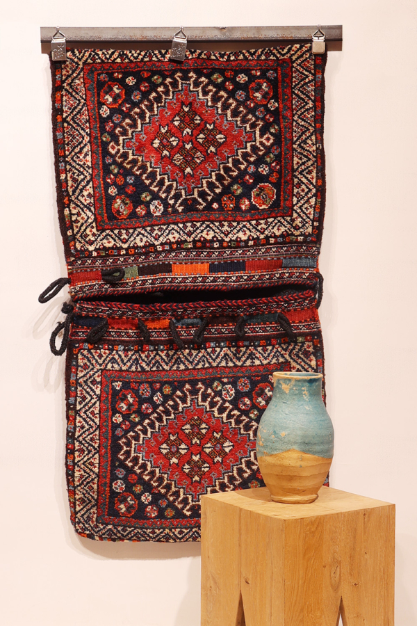 Alforja o Khorjin antigua Luri, Irán. 110x58 cms - Imagen 3
