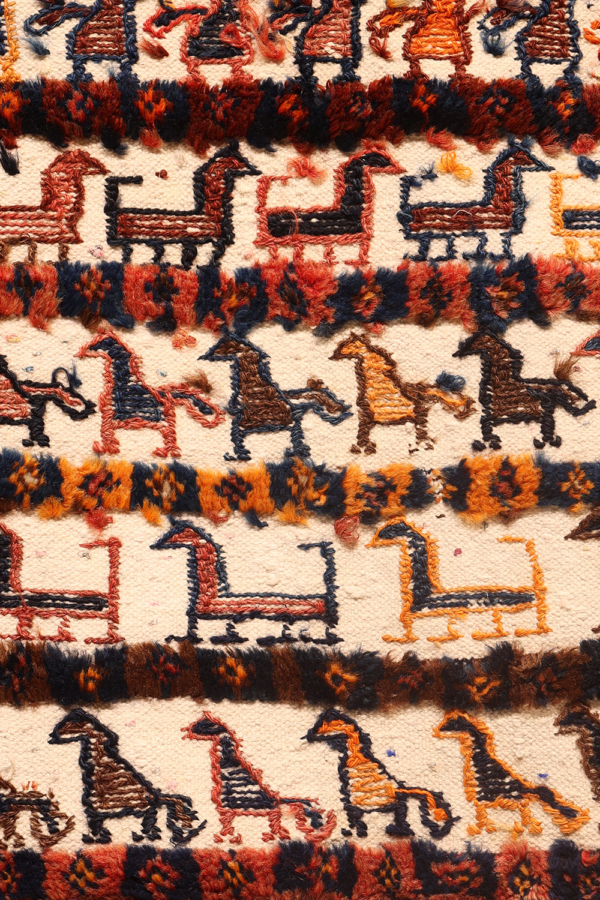 Bolso o chanteh antiguo Qashqai, Irán. 120x59 cms - Imagen 4